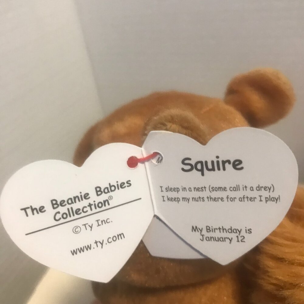 Ty Beanie Baby Squirrel and Teenie Squirrel still in McDonalds plastic